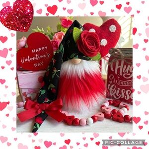❤️Valentine’s Day Rose Gnome, Valentine’s Day Decor, Valentine’s Day Gift